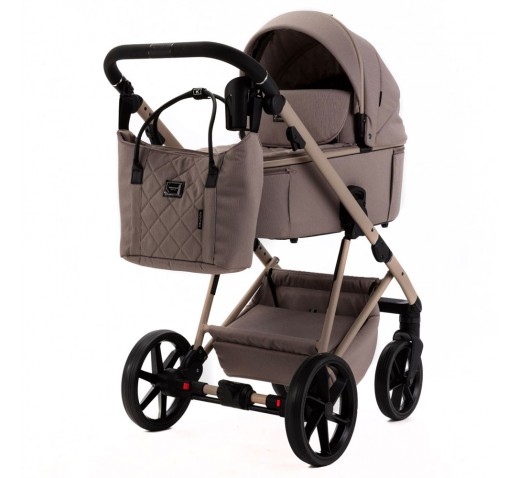 Carucior 3 in 1 Delta Natura Collection Adamex Cappucino cu scoica